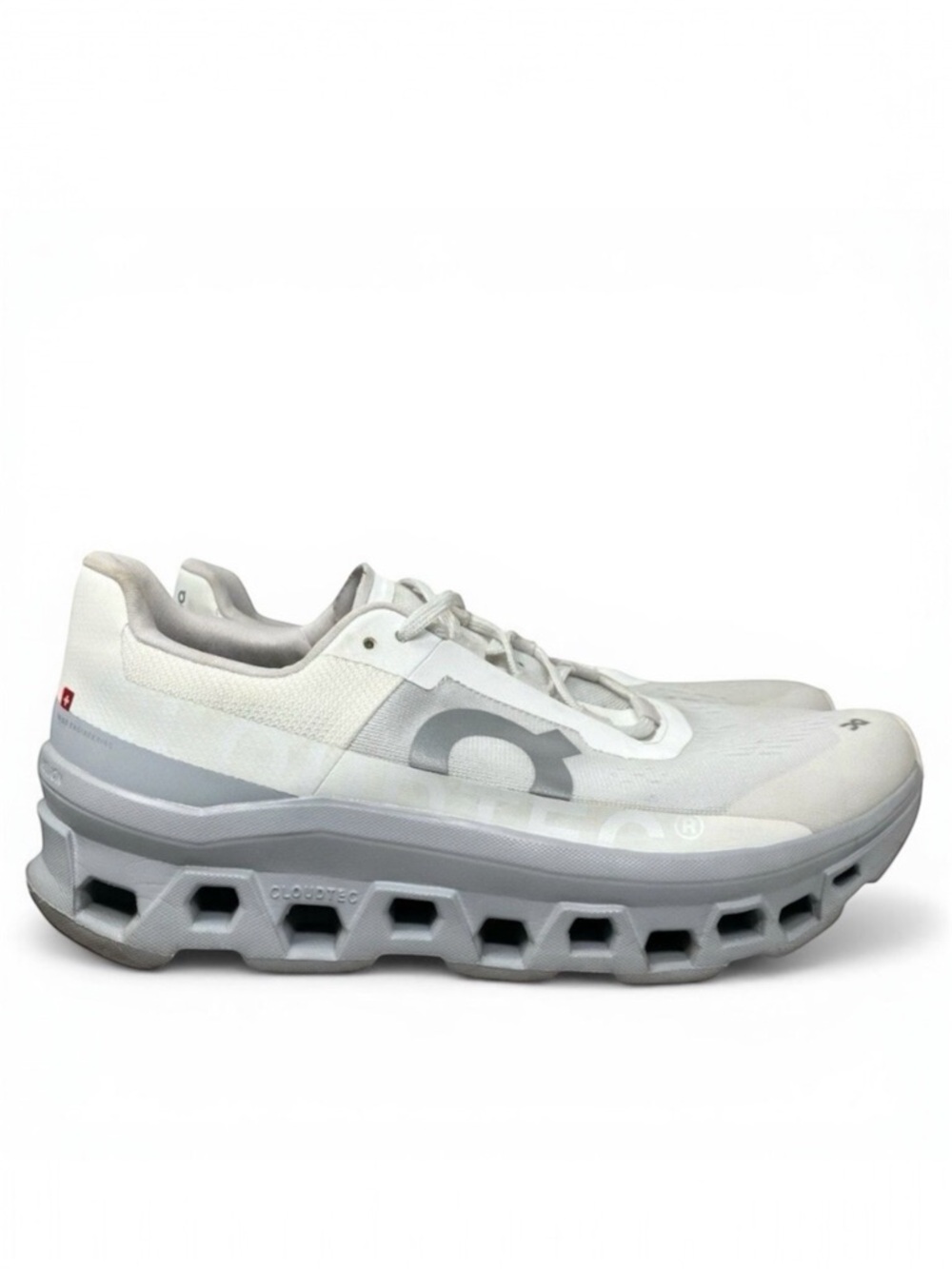 On Running Sneakers Mens 9.5 White Glacier Cloudmonster Lightweight Gym 61.97654